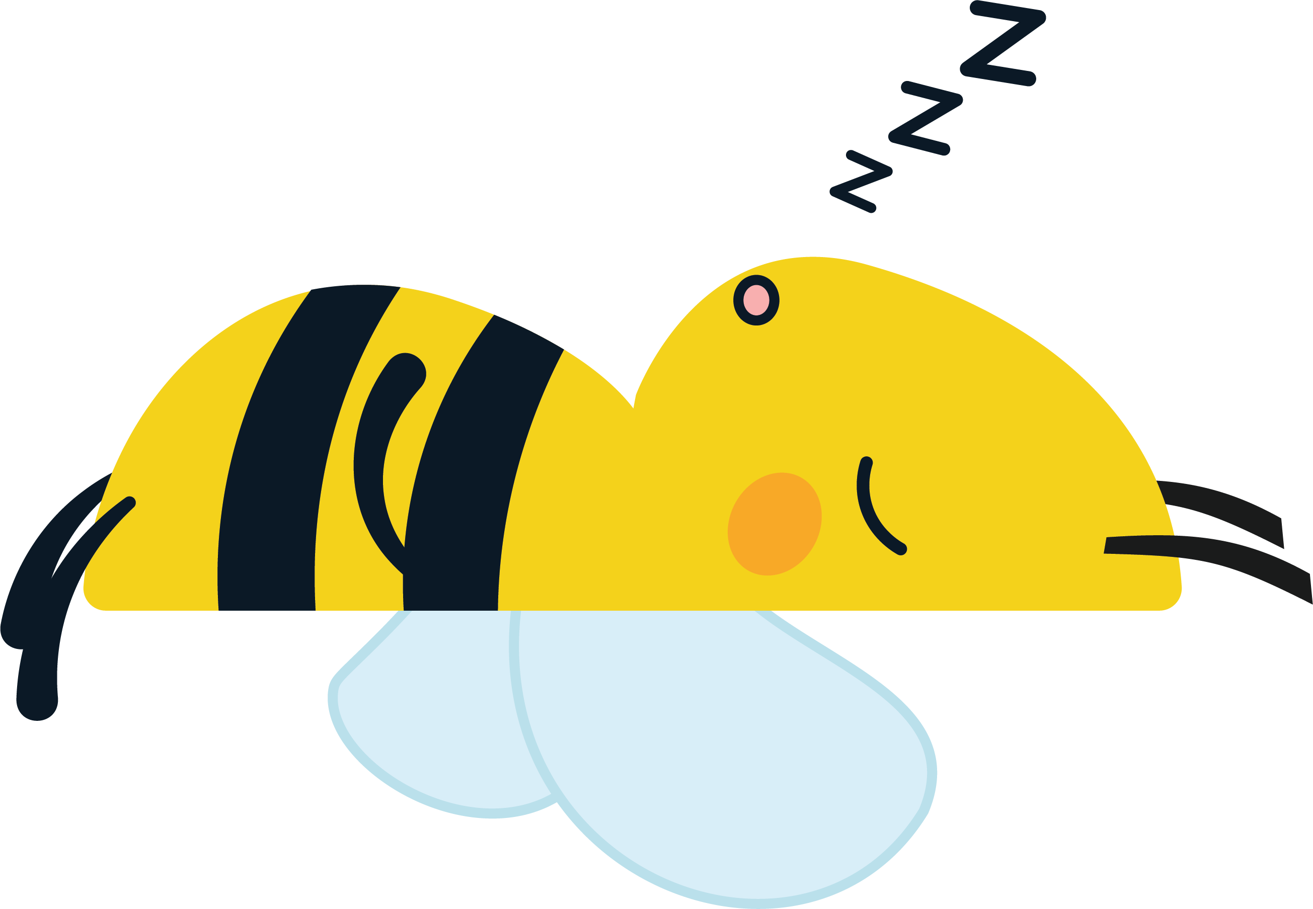 Sleepy bee character